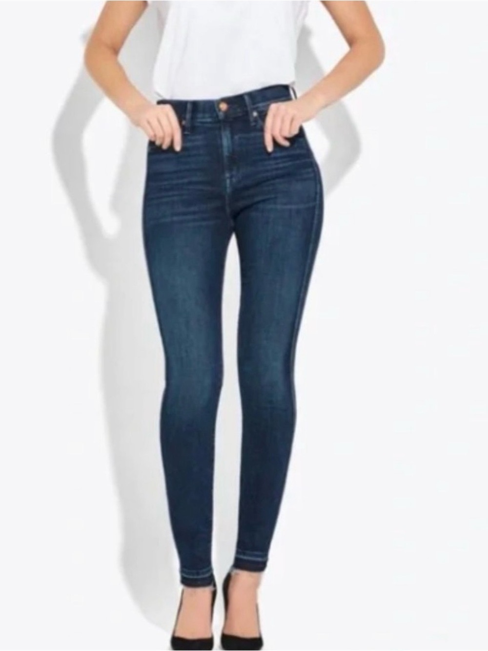 AYR The Riser High-Rise Dark Blue Skinny Jeans